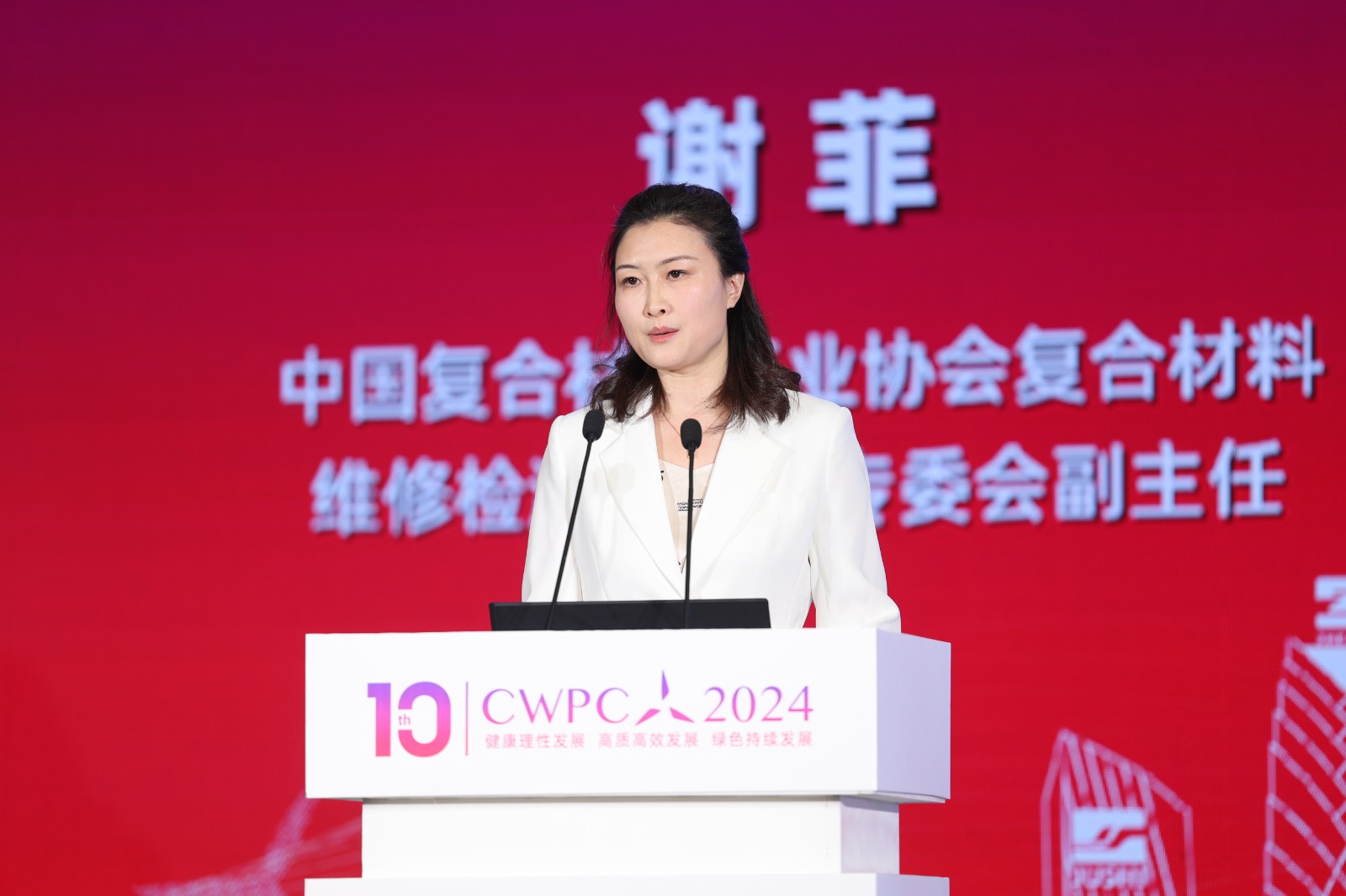 中國復(fù)合材料工業(yè)協(xié)會復(fù)合材料維修檢測與回收專委會副主任謝菲